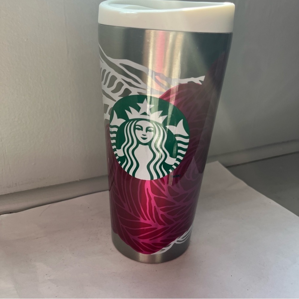 2014 Starbucks ROSE Thermos Tumbler 16oz  - rare and collectible - Picture 5 of 12